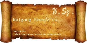 Weigang Szonóra névjegykártya